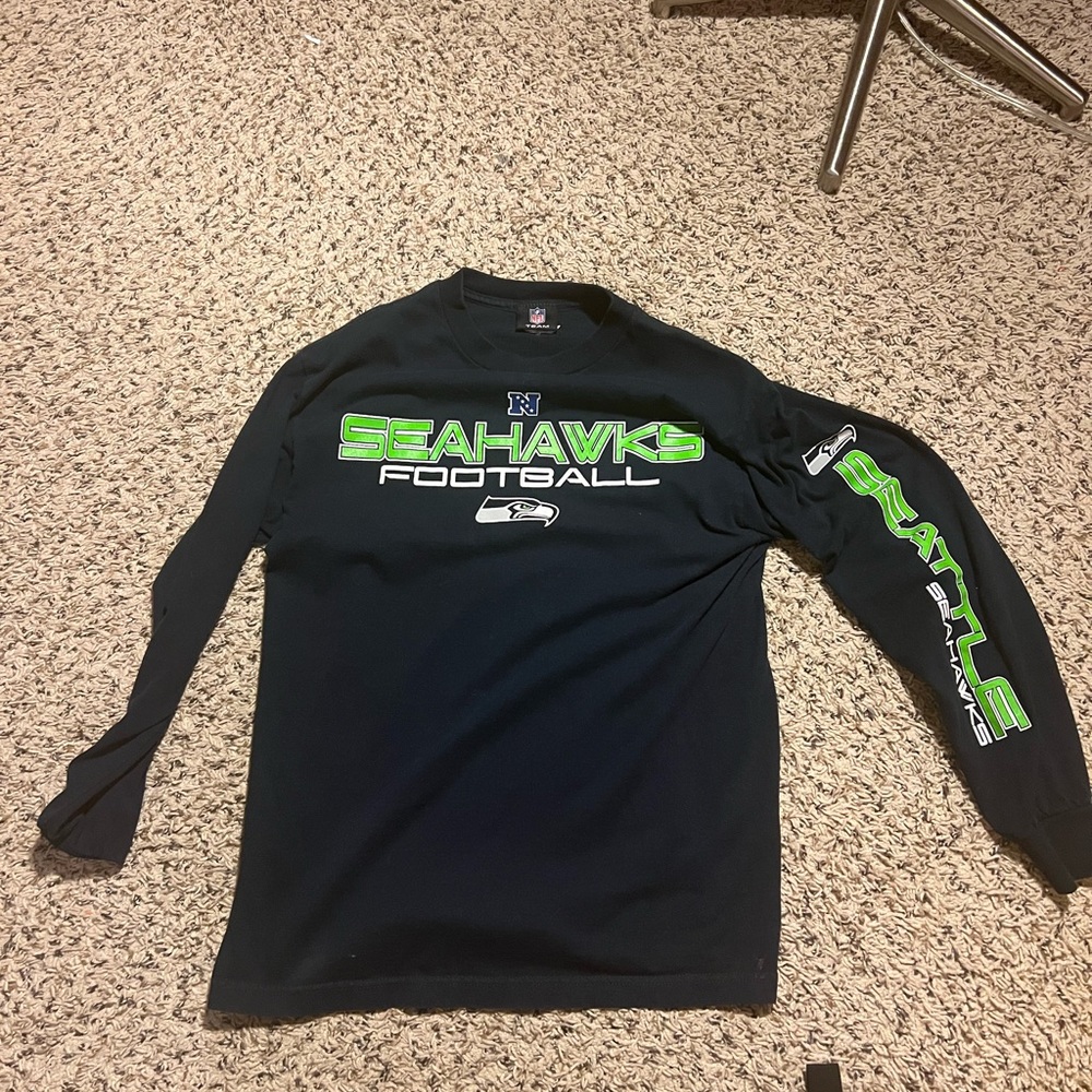Long sleeve seahawk blue t-shirt